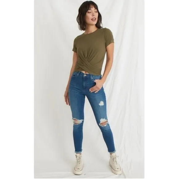 NEW Marine Layer High Skinny High Waisted Distressed Jeans Size 26