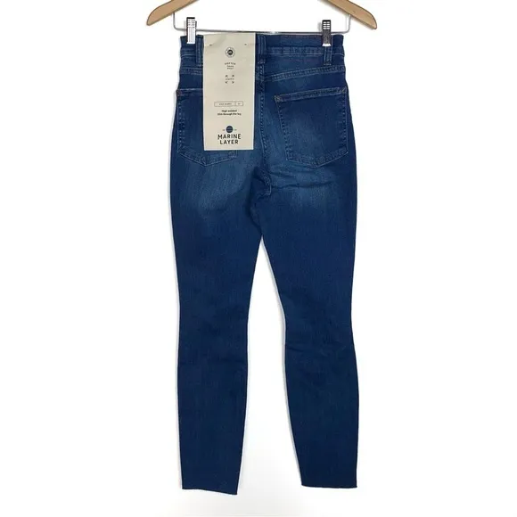 NEW Marine Layer High Skinny High Waisted Distressed Jeans Size 26