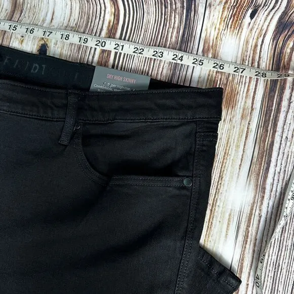 NEW Torrid SKY HIGH SKINNY Size 30 T Black High Rise Jeans Denim Pants 53x29