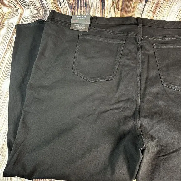 NEW Torrid SKY HIGH SKINNY Size 30 T Black High Rise Jeans Denim Pants 53x29