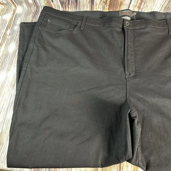 NEW Torrid SKY HIGH SKINNY Size 30 T Black High Rise Jeans Denim Pants 53x29