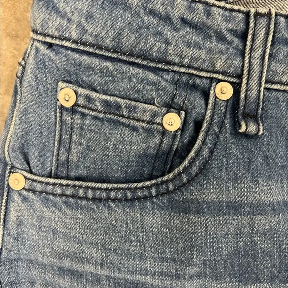 NWOT $258 Rag &amp; Bone Nina Poppy High Waist Button Fly Raw Edge Jeans