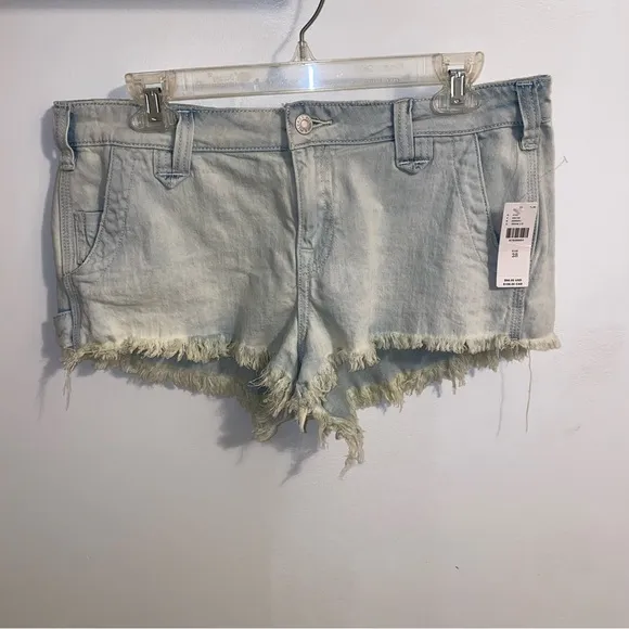 NWT Anthropologie x Pilcro Denim Shortie Front Zip Five-Pocket Styling Shorts 28