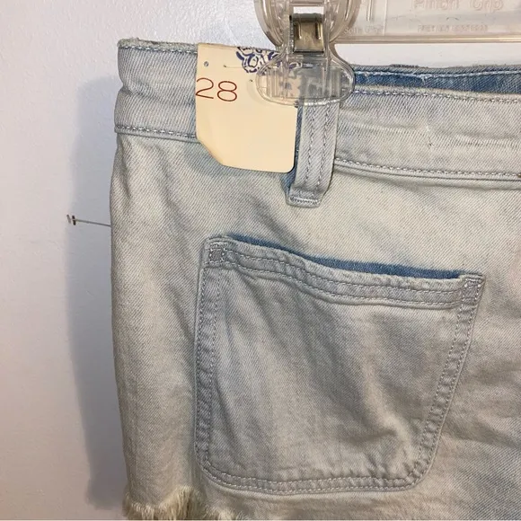 NWT Anthropologie x Pilcro Denim Shortie Front Zip Five-Pocket Styling Shorts 28
