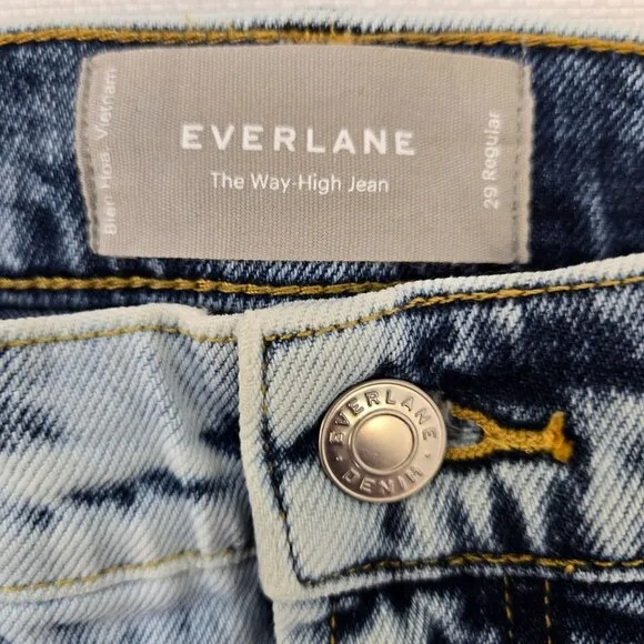 NWT Everlane The Way High Jeans in Acid Wash Size 29
