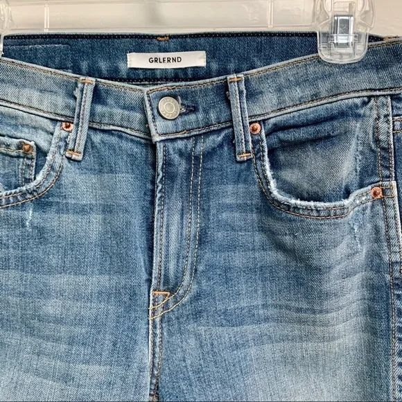 NWT GRLFRND Naomi High-Rise Straight Jeans Sz 25