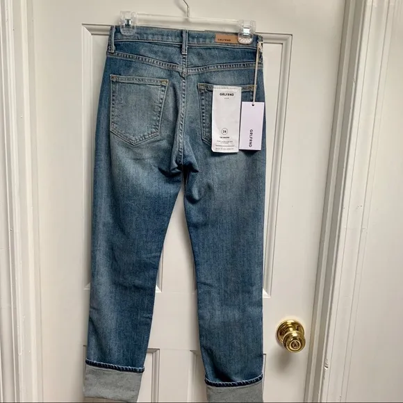 NWT GRLFRND Naomi High-Rise Straight Jeans Sz 25