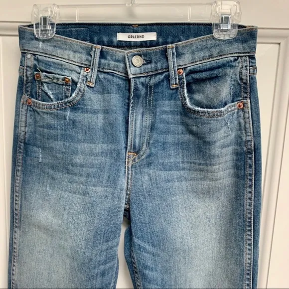 NWT GRLFRND Naomi High-Rise Straight Jeans Sz 25