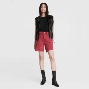 NWT Rag &amp; Bone Bright Fuschia Maya High-Rise 6in Slim Jean Shorts Sz 25