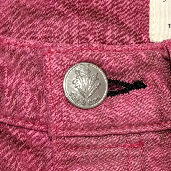 NWT Rag &amp; Bone Bright Fuschia Maya High-Rise 6in Slim Jean Shorts Sz 25