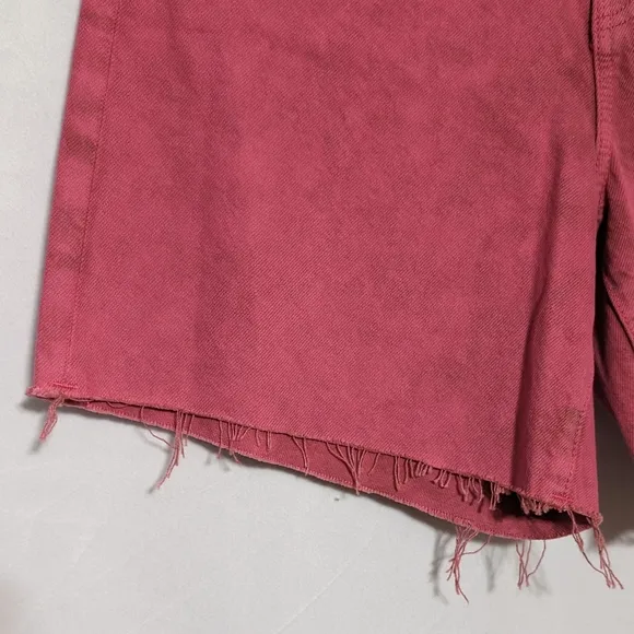 NWT Rag &amp; Bone Bright Fuschia Maya High-Rise 6in Slim Jean Shorts Sz 25