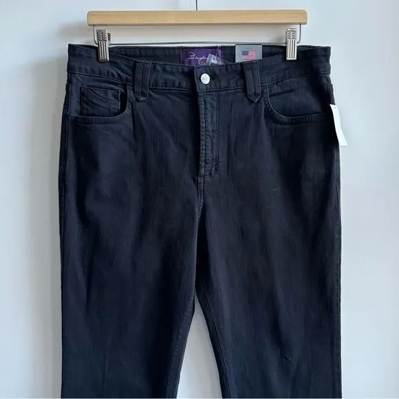 NYDJ Not Your Daughter’s Jeans Straight Leg Denim Jeans Dark Gray Size 14