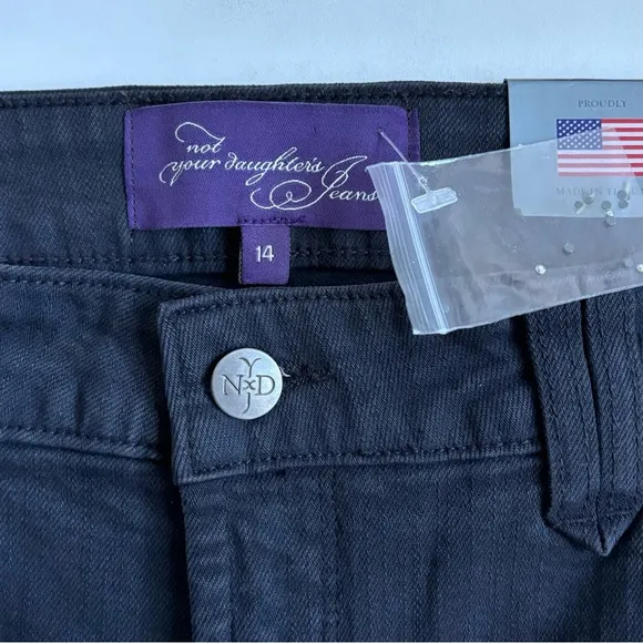 NYDJ Not Your Daughter’s Jeans Straight Leg Denim Jeans Dark Gray Size 14
