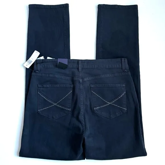 NYDJ Not Your Daughter’s Jeans Straight Leg Denim Jeans Dark Gray Size 14