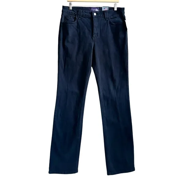 NYDJ Not Your Daughter’s Jeans Straight Leg Denim Jeans Dark Gray Size 14