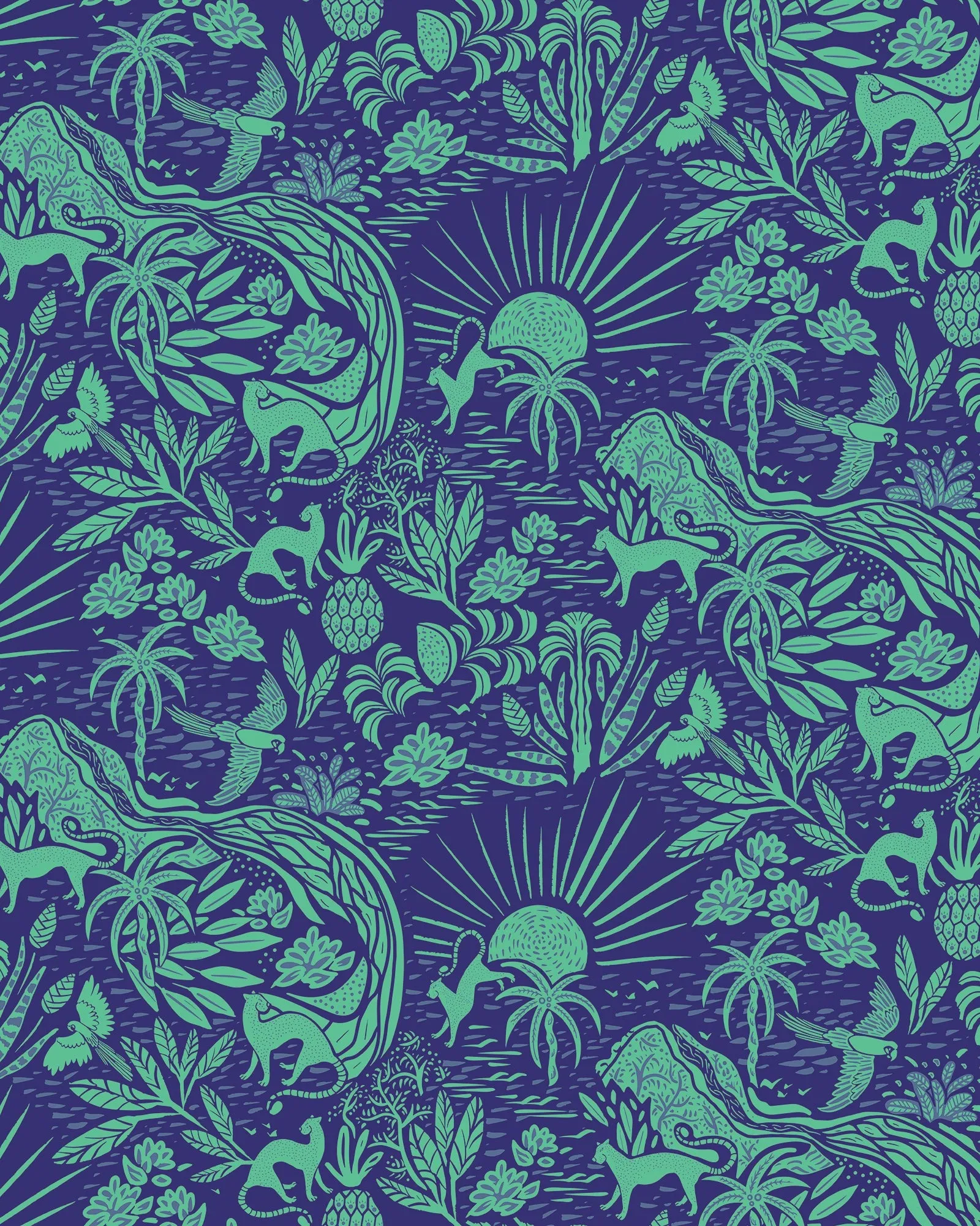 Olive Tunic in Whimsical Island Eve