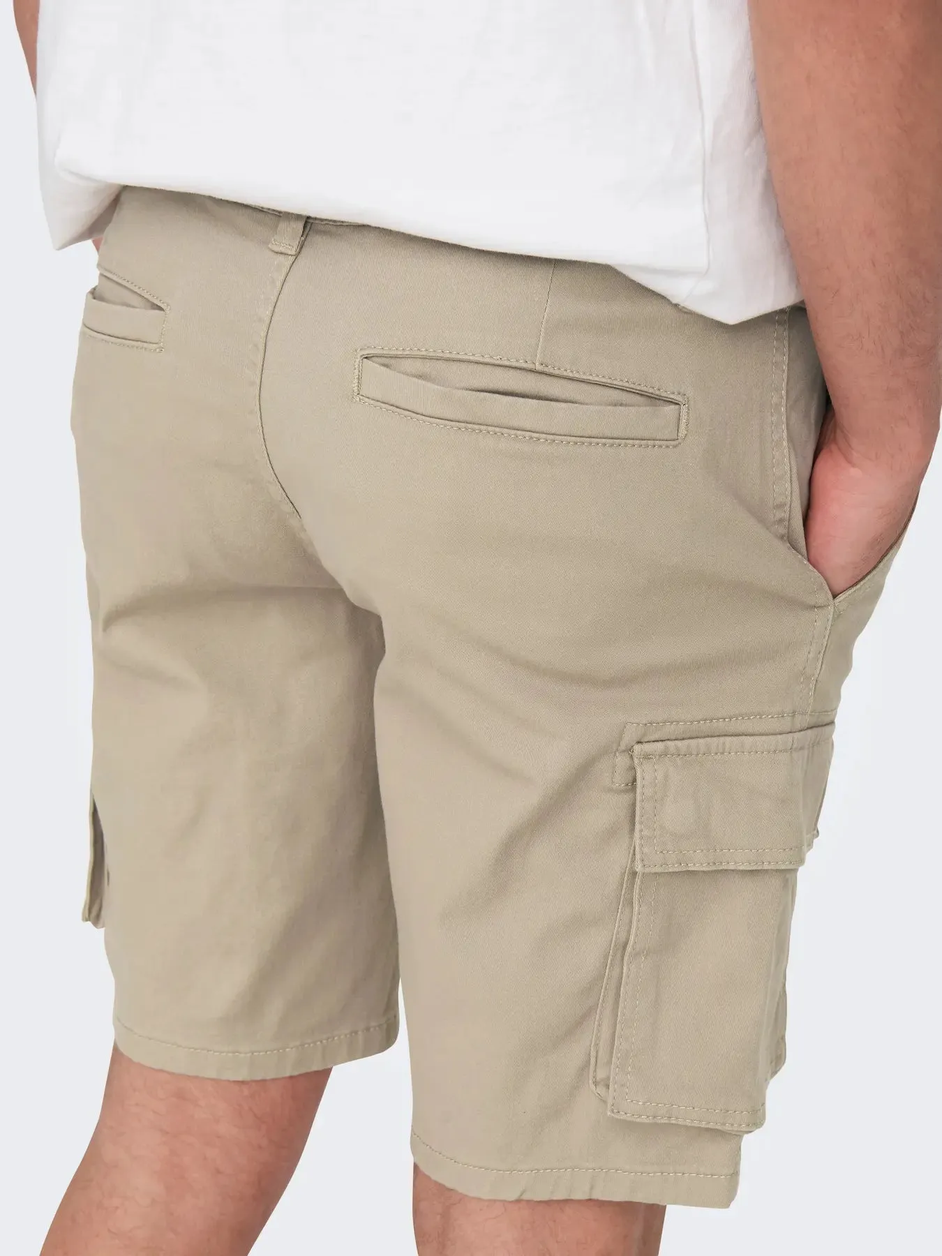 Only & Sons Cargo Shorts in Sand