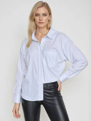 Oversized Cotton Button-Down Top