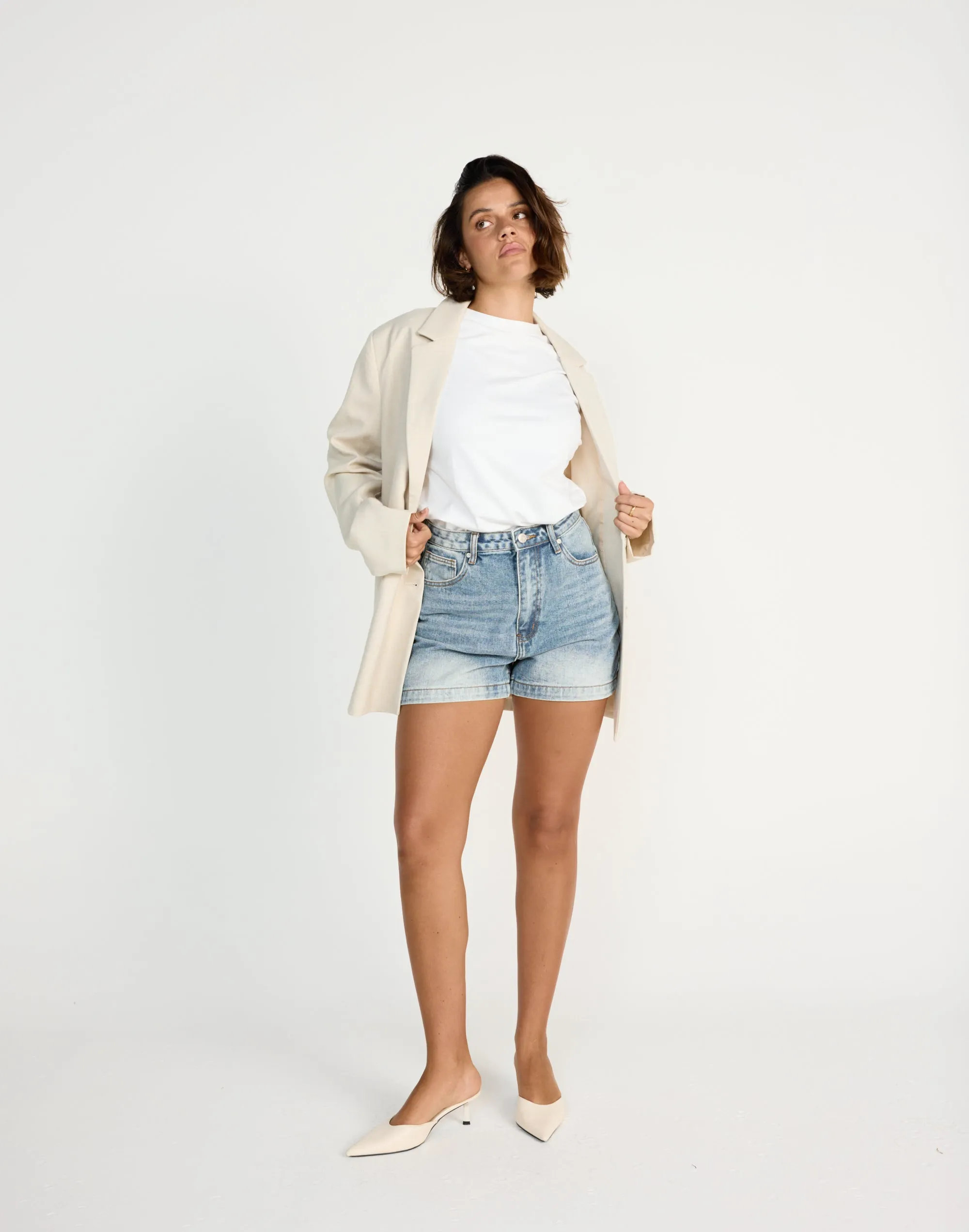 Palmer Denim Shorts (Mid Faded)