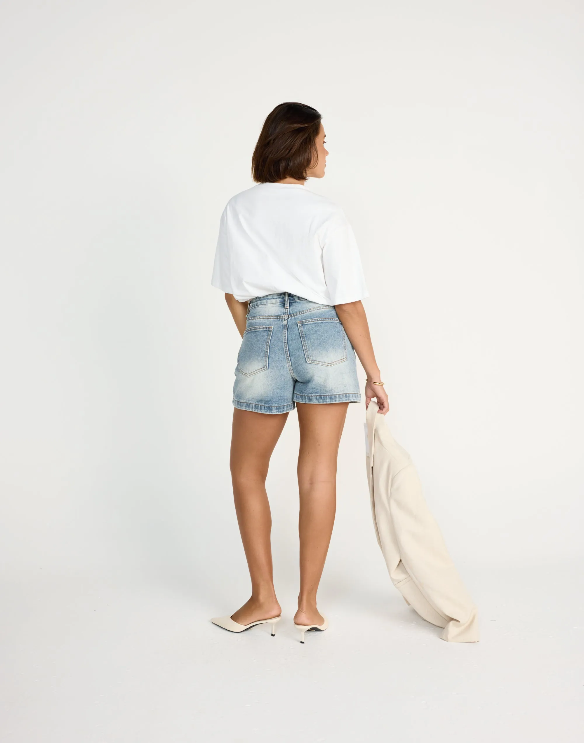 Palmer Denim Shorts (Mid Faded)