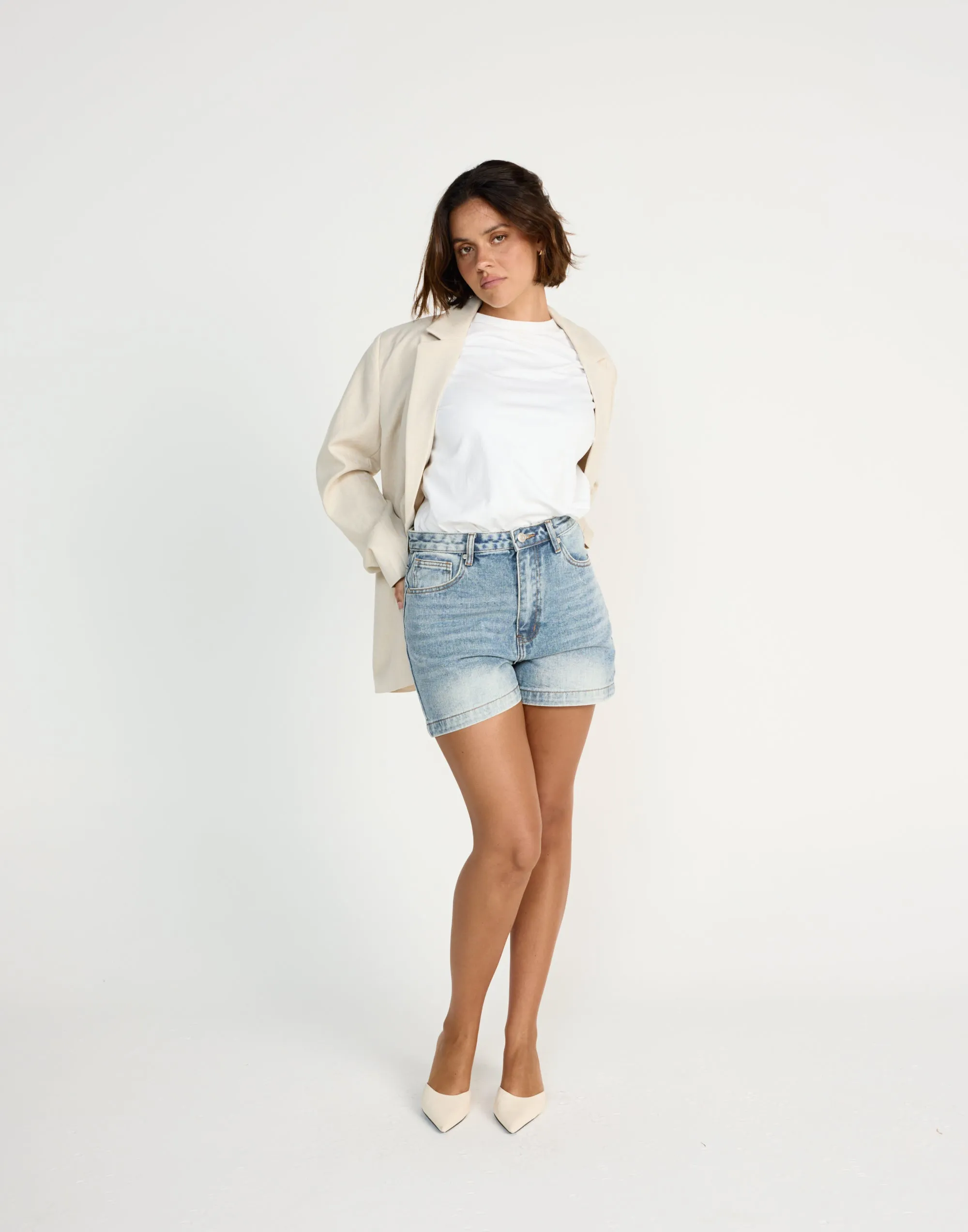 Palmer Denim Shorts (Mid Faded)