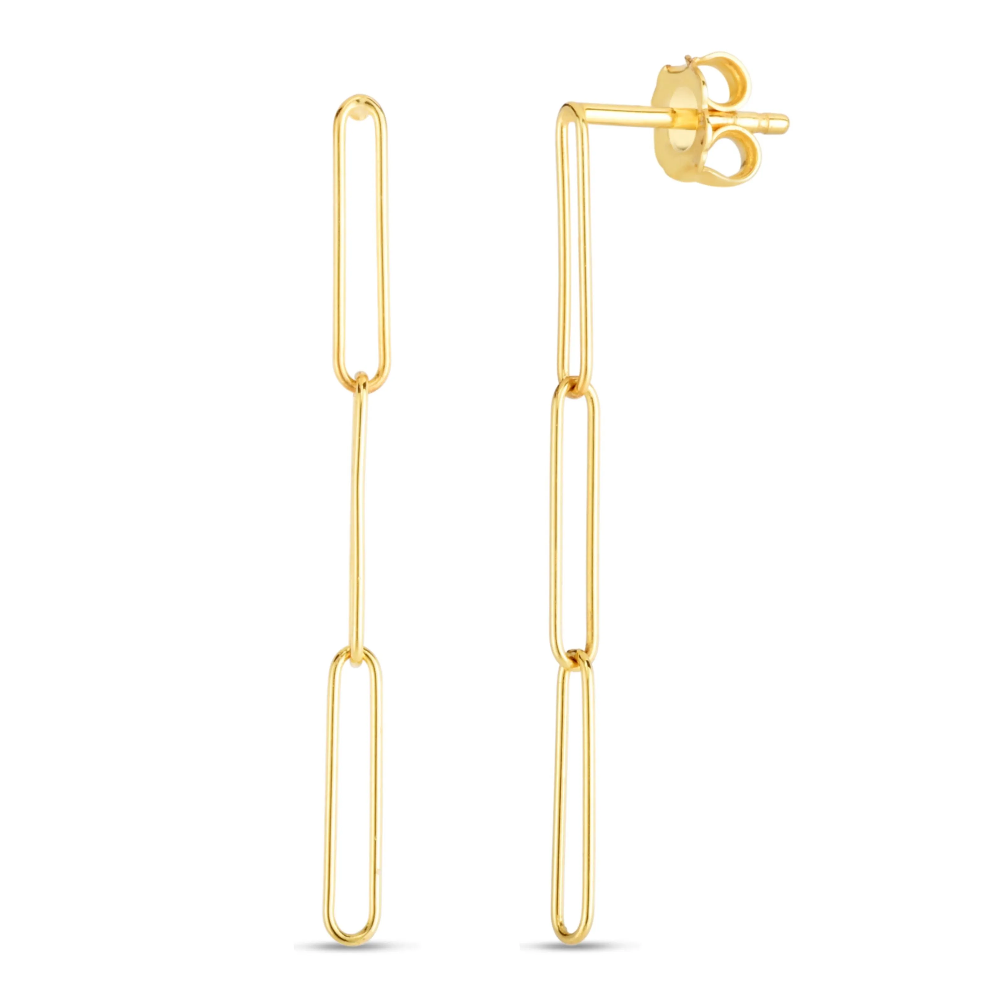 Paperclip Drop Earrings
