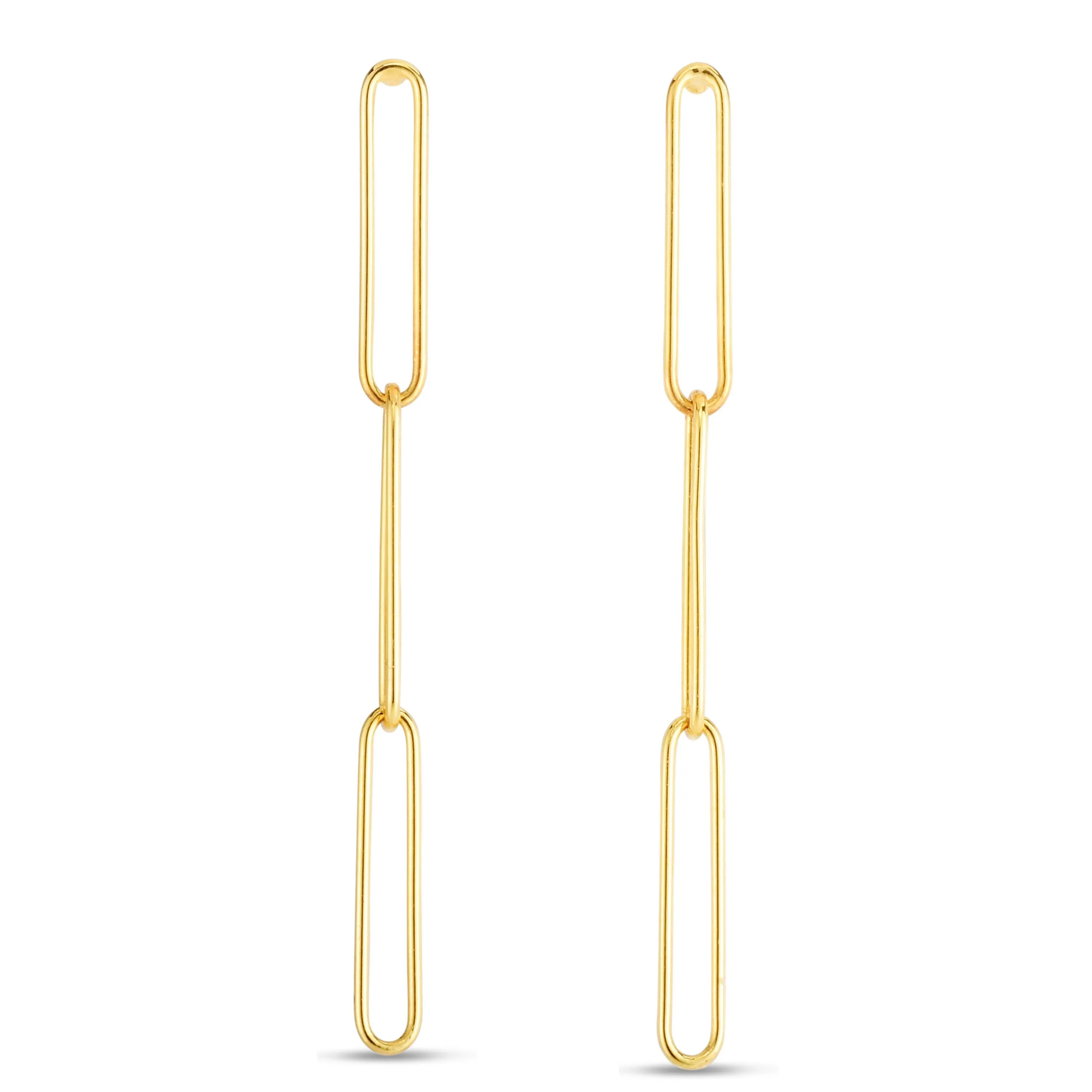Paperclip Drop Earrings