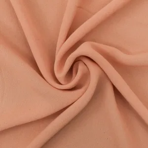 Peach Orange Solid Rayon Momie Crepe Woven Fabric
