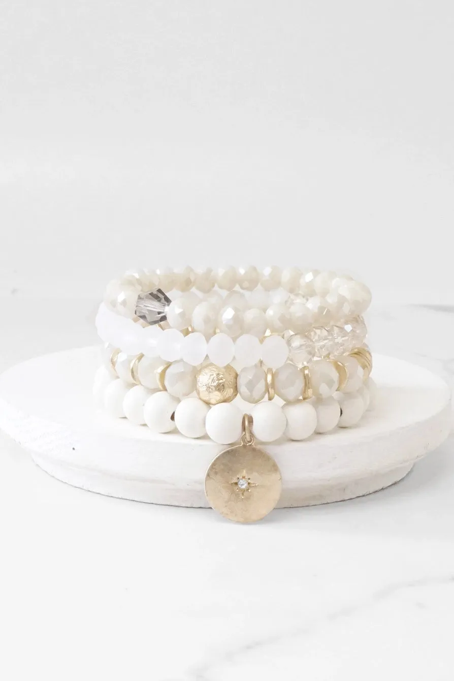 PennyLine inc. - Beaded Bracelet Set with a Coin Charm