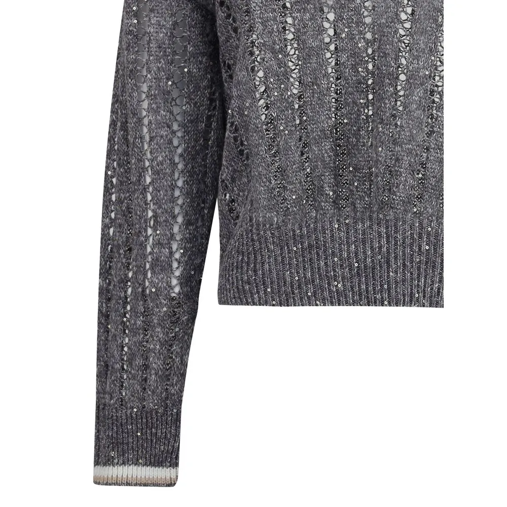 Perforated Sweater with sequins