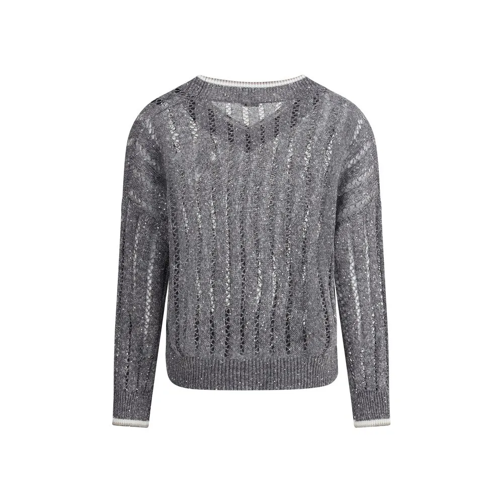 Perforated Sweater with sequins