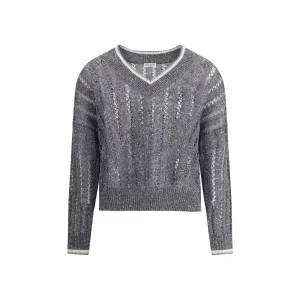 Perforated Sweater with sequins