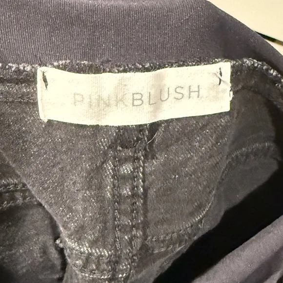 Pinkblush Black Distressed Straight Leg Maternity Jeans
