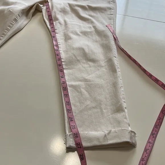 Pistola Women’s High Waist Stretch Ankle Jeans Ecru Size 18W
