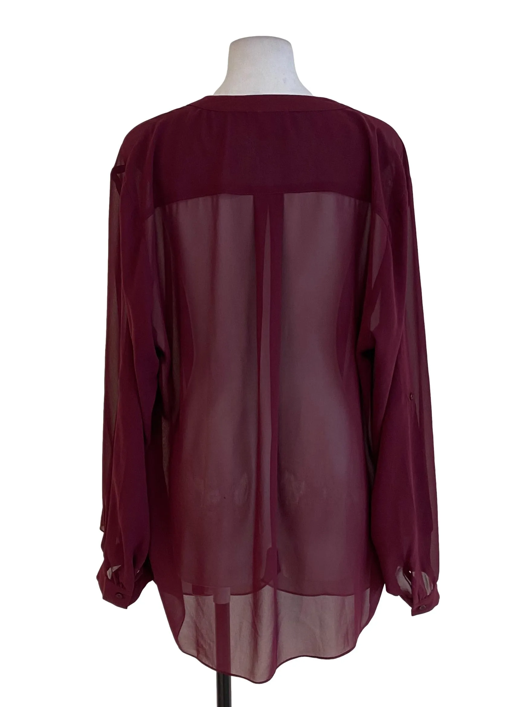 Plum Sabrina Neck Top