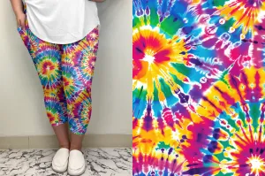 Pop of Tie Dye Capri w/ Pockets