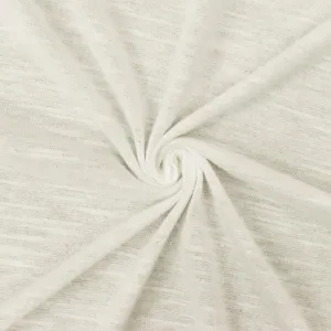 Powder Ivory Slub Stretch Jersey Knit Fabric