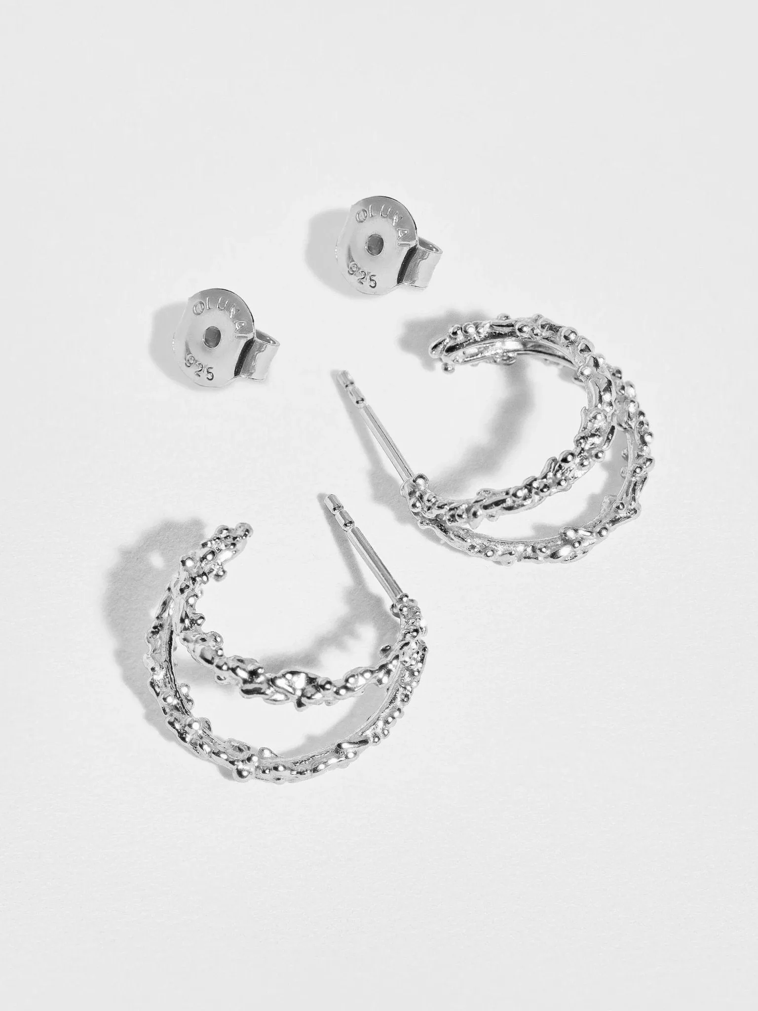Priana Gold Double Hoop Earrings - 24K Plated, Hypoallergenic