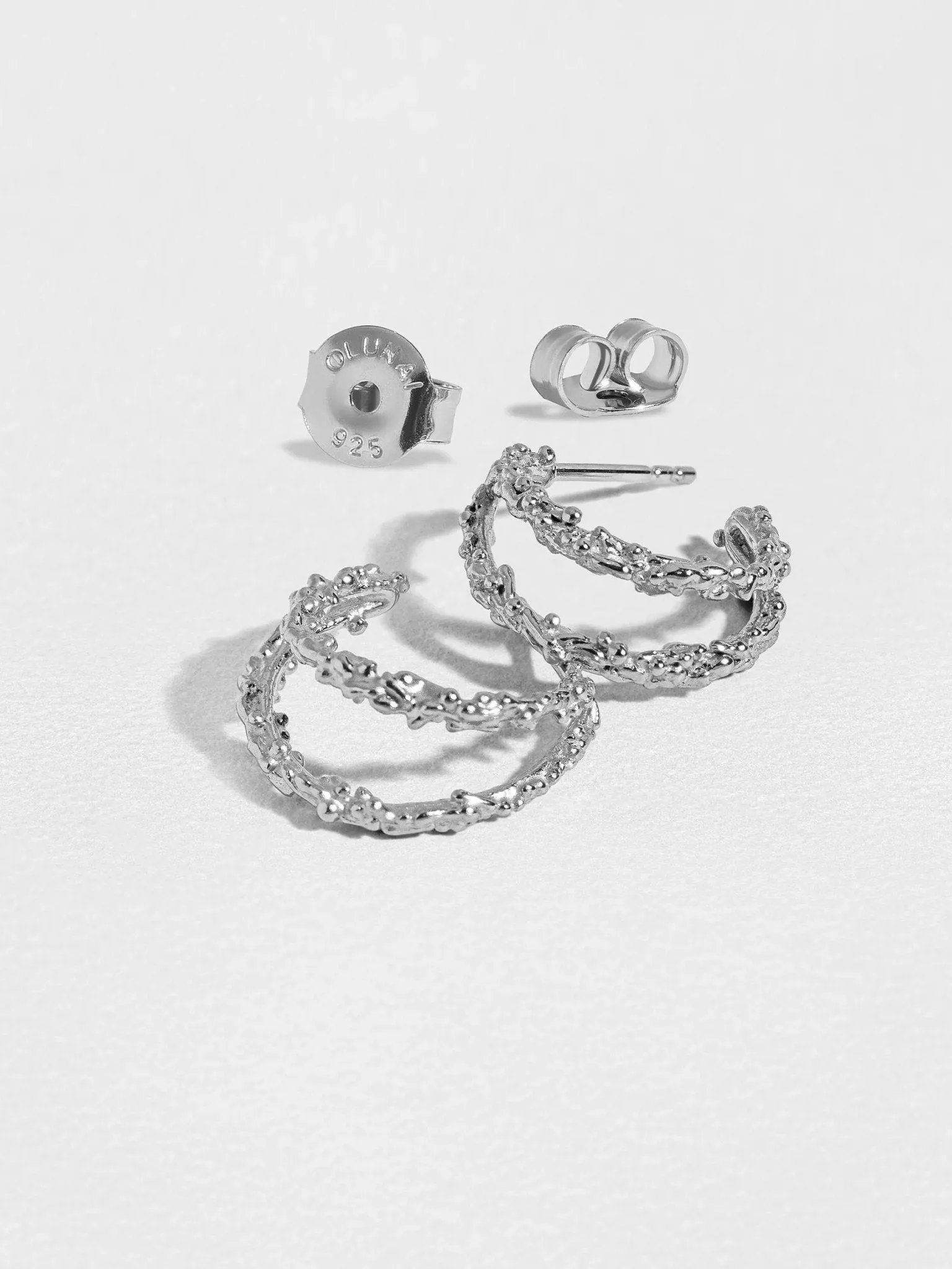 Priana Gold Double Hoop Earrings - 24K Plated, Hypoallergenic