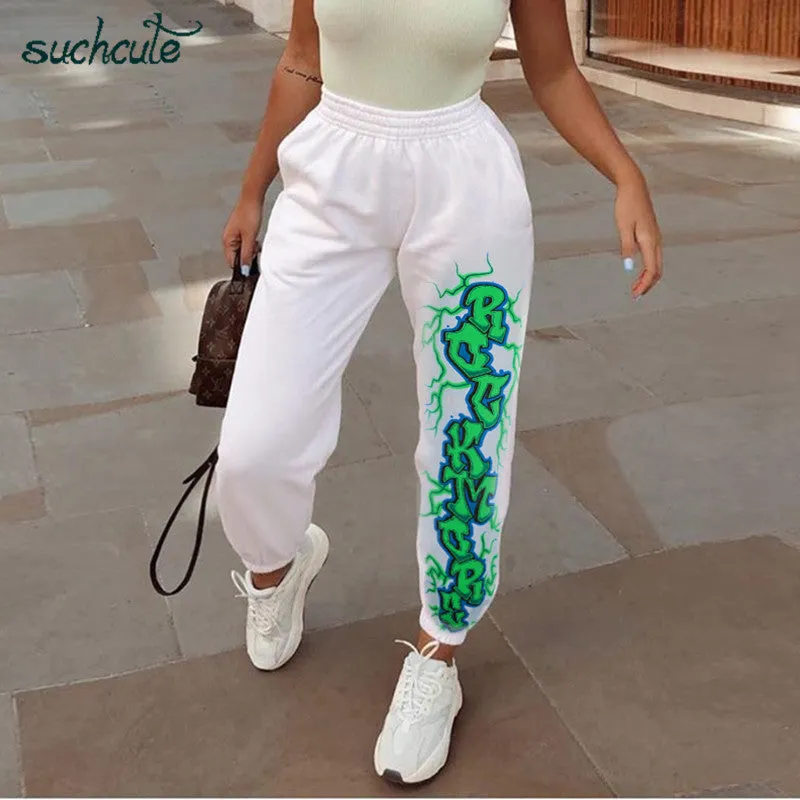 Printed high-waisted tunic trousers