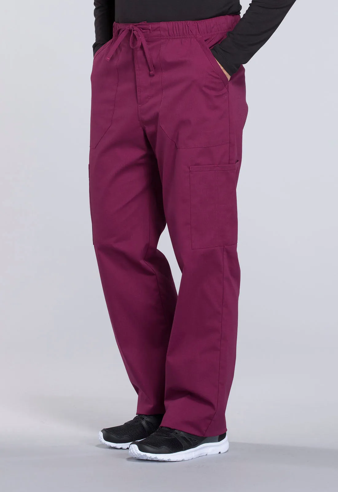 Professionals WW190 Men's Tapered Leg Fly Front Cargo Pants Wine