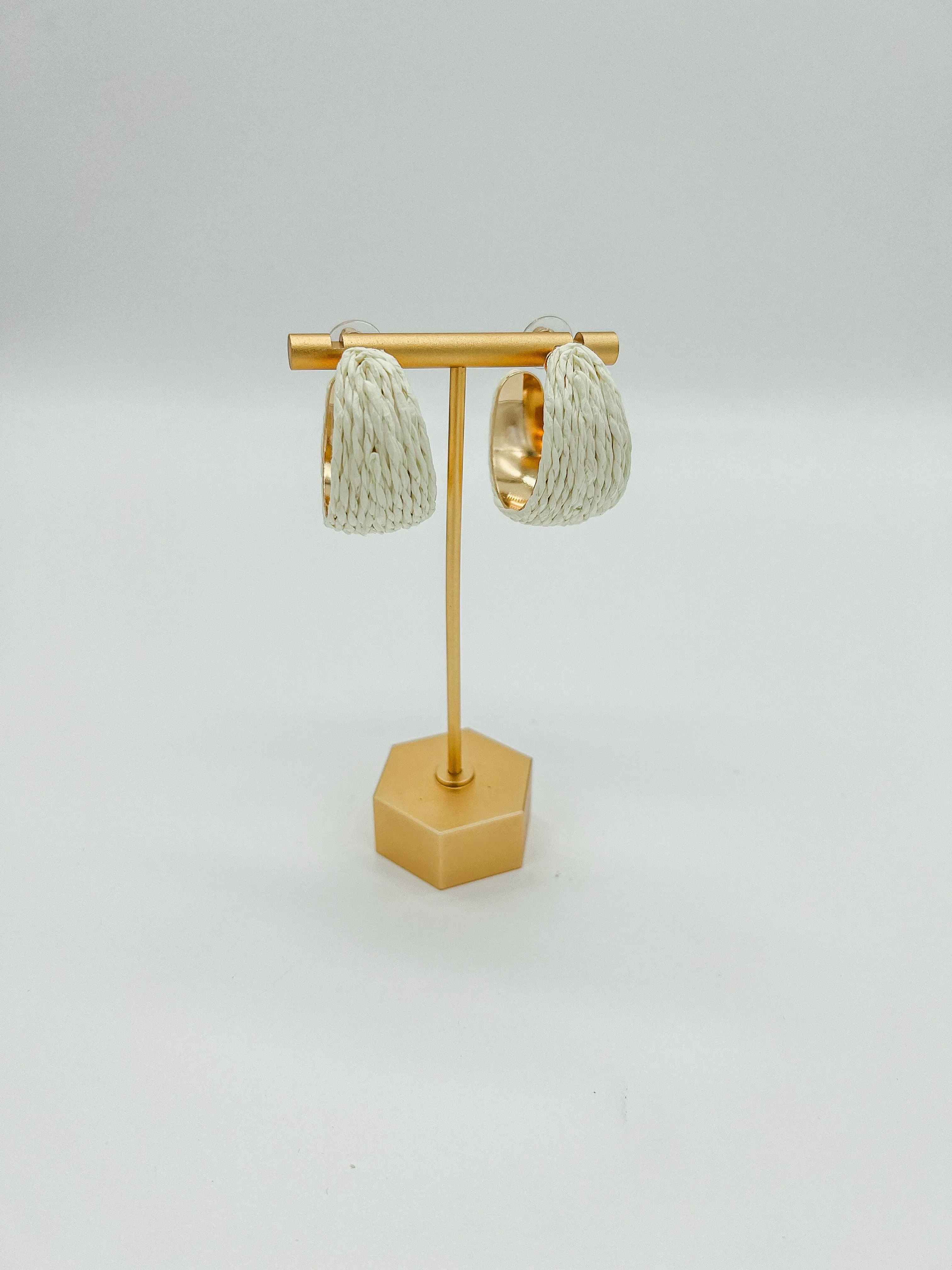 Raffia Hoop Earrings
