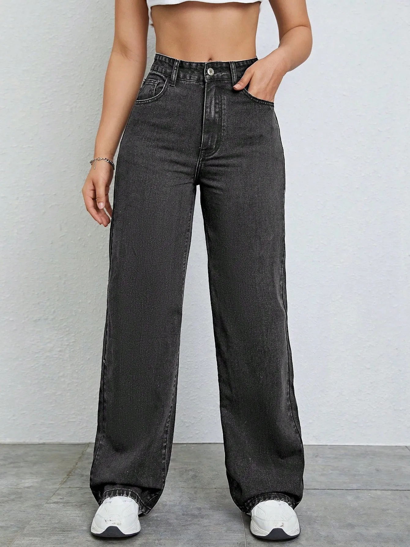 Raven High Rise Straight-Leg Jeans