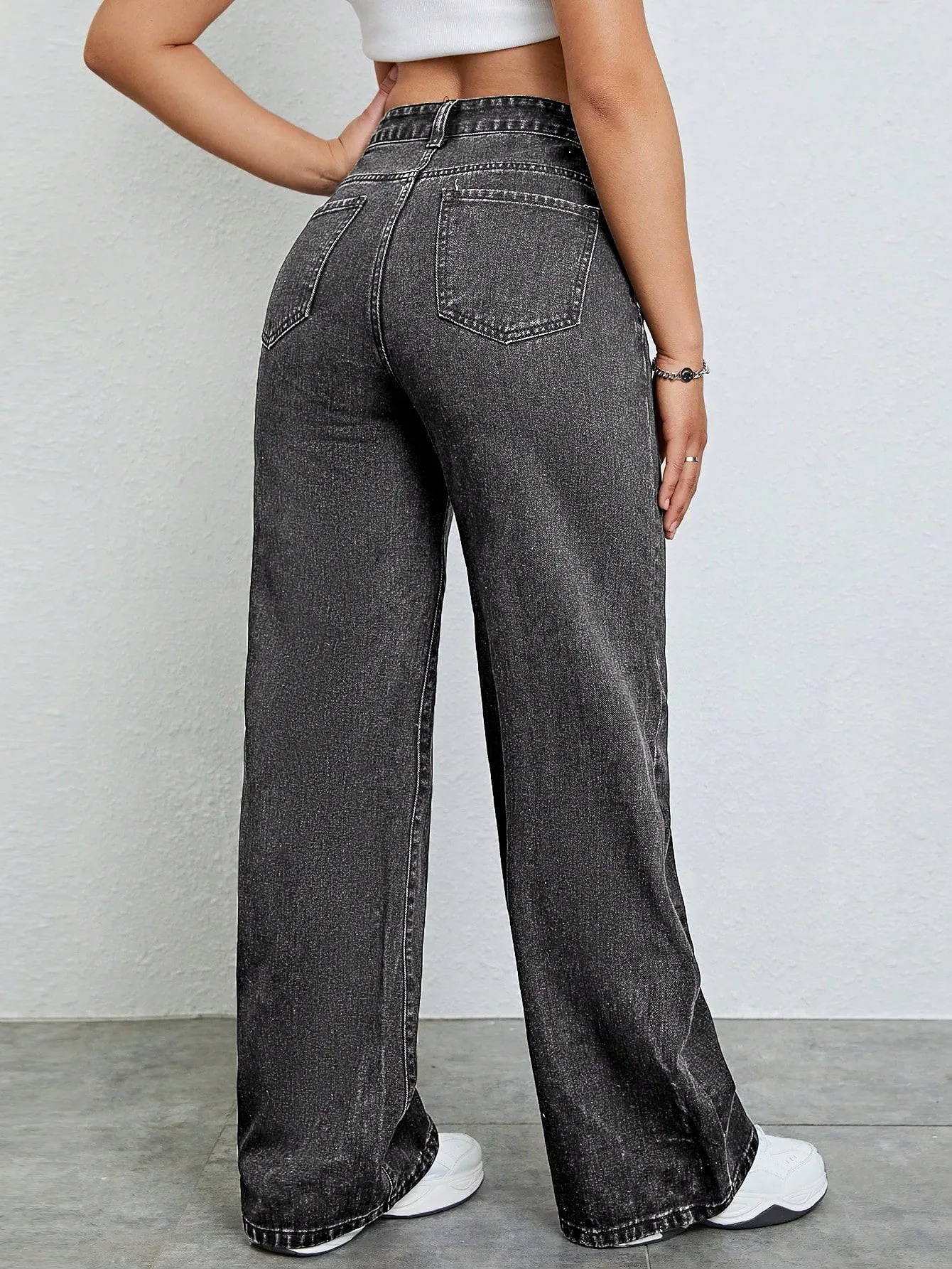 Raven High Rise Straight-Leg Jeans