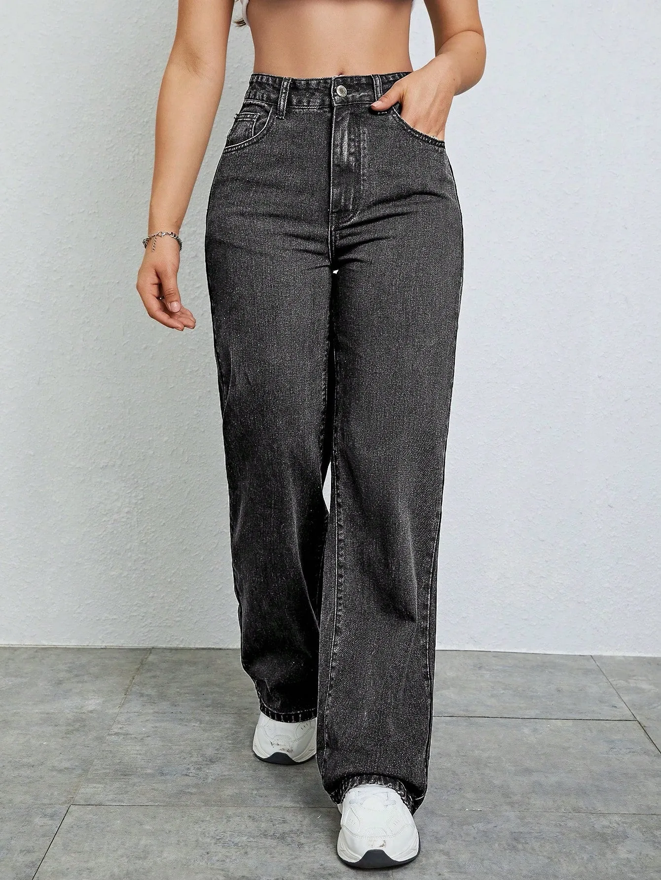 Raven High Rise Straight-Leg Jeans