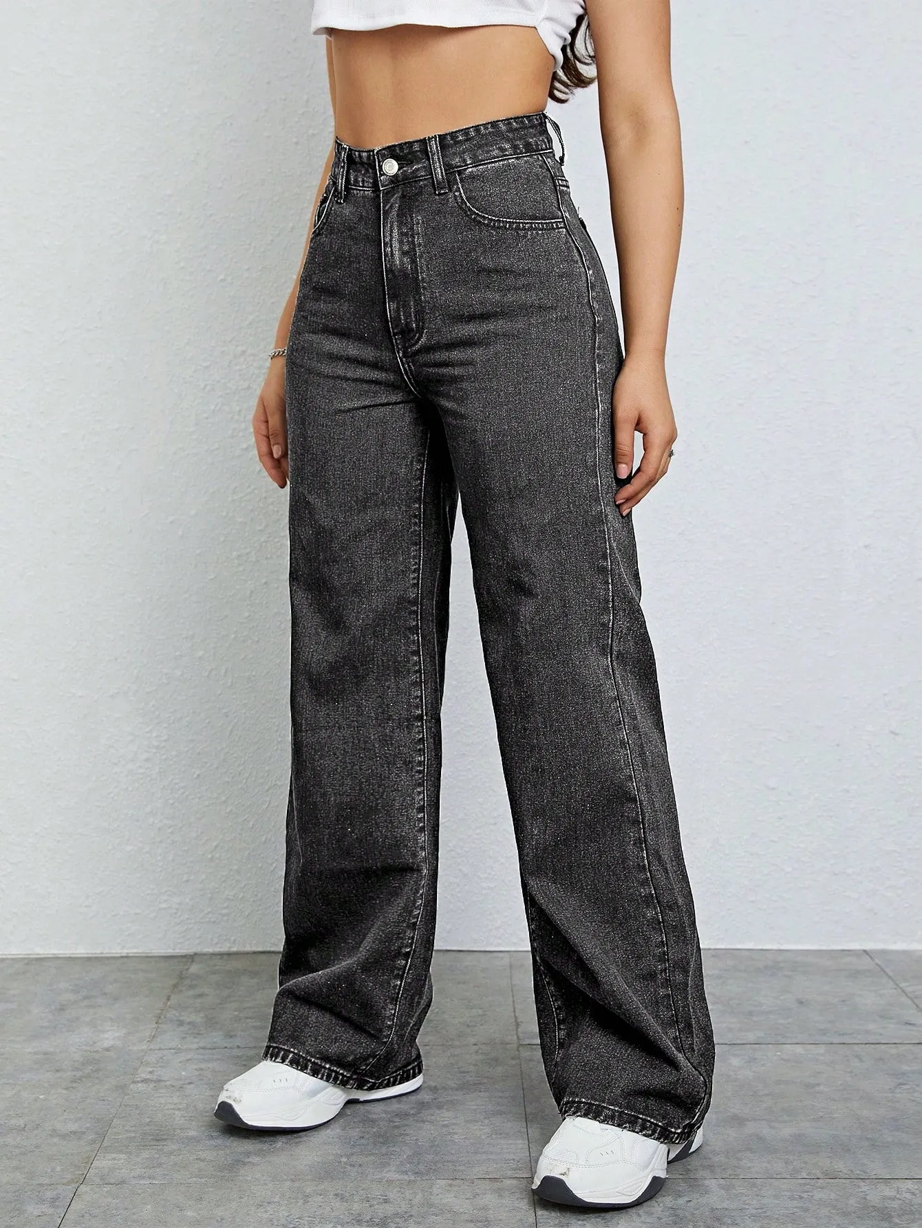Raven High Rise Straight-Leg Jeans