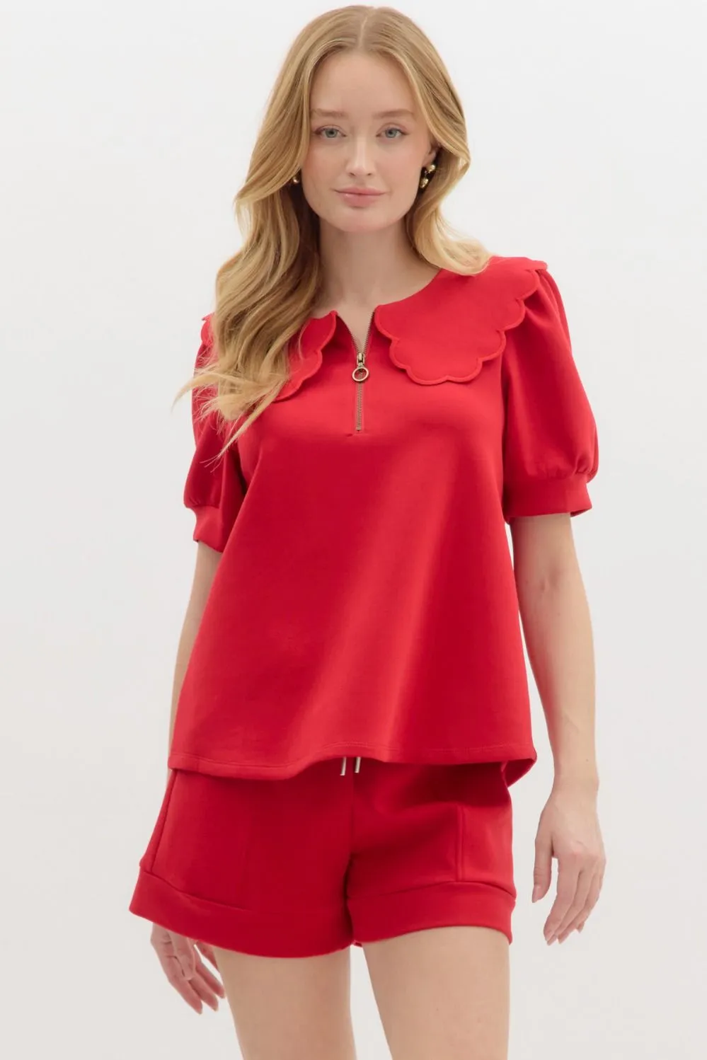 Red Queen Scalloped Set