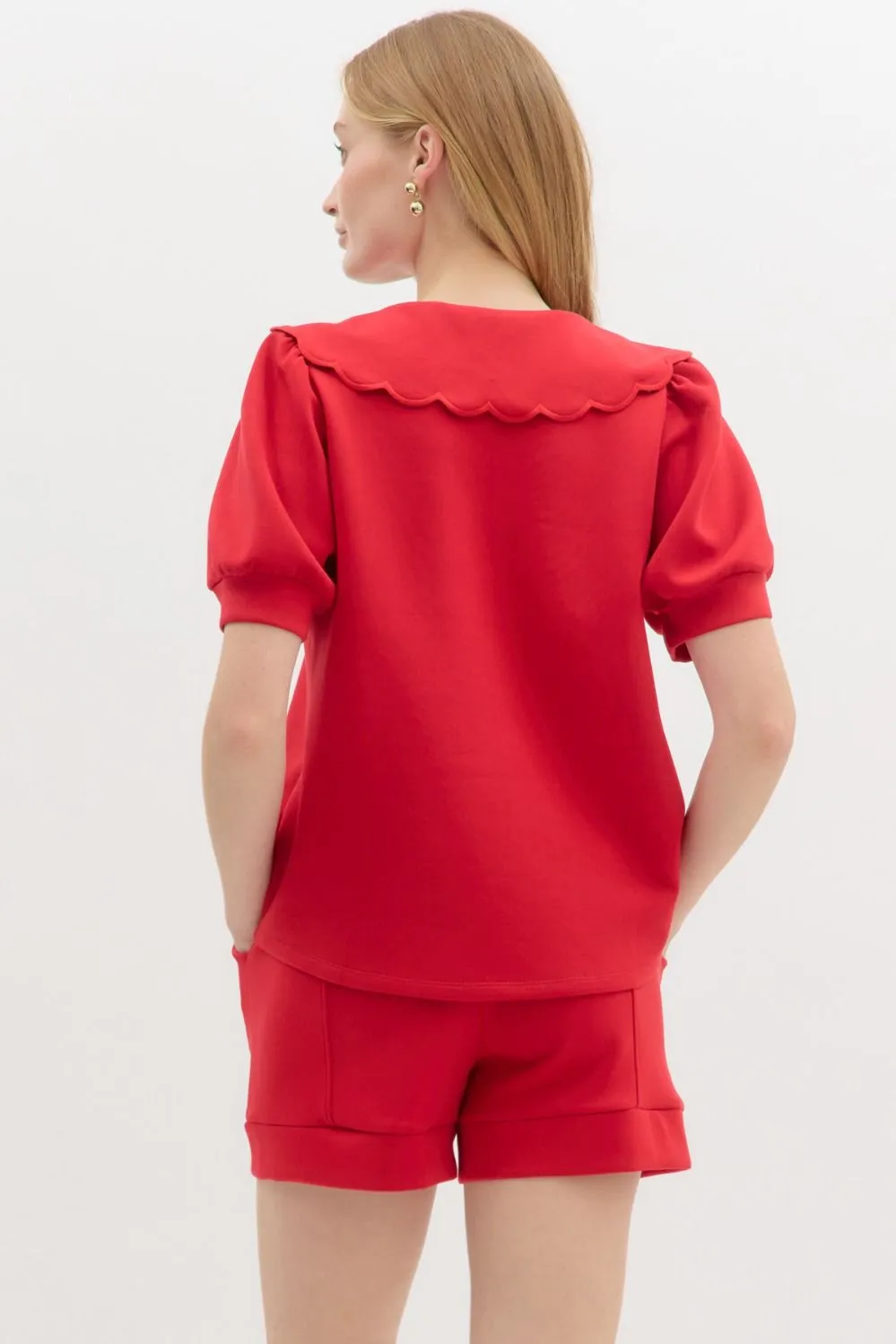 Red Queen Scalloped Set