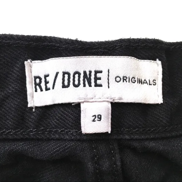 Re/Done High-Rise Frayed-Edge Denim Shorts