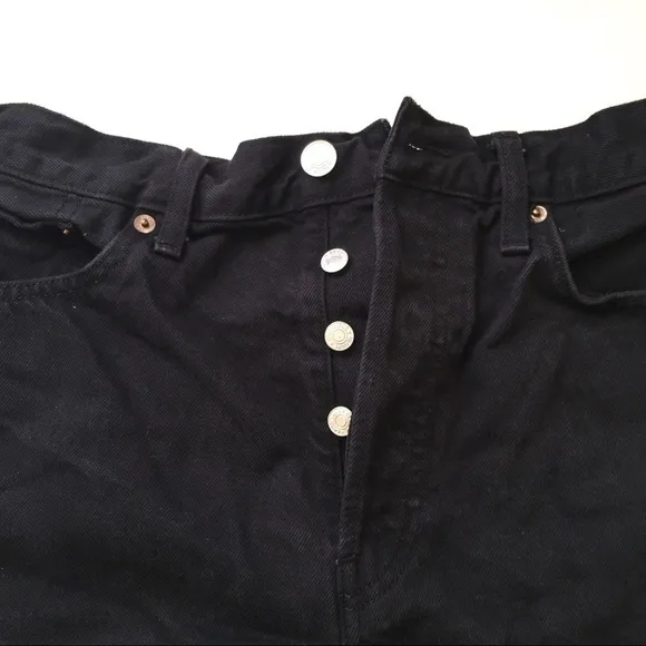 Re/Done High-Rise Frayed-Edge Denim Shorts